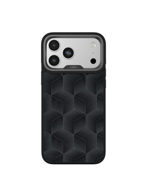 Чохол Kajsa Splendid Collection 3D Cube Pattern with MagSafe O-Ring для Apple iPhone 17 Pro Max Black (6972180534)