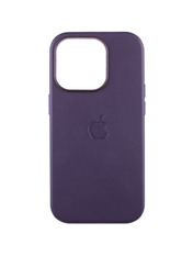Чохол Leather Case with MagSafe and Animation для Apple iPhone 14 Pro Deep Violet