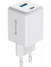 Мережевий зарядний пристрій Proove Pocket GaN 1 USB-A + 1 USB-C 45 White Відсутній (1 USB-A + 1 USB-C) 45W White (WCPG45110002)
