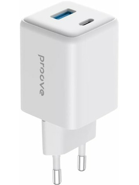 Мережевий зарядний пристрій Proove Pocket GaN (1 USB-A + 1 USB-C) 45W White (WCPG45110002)