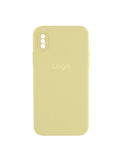 Чохол Silicone Case Square Full Camera для Apple iPhone X/XS Crem yellow Crem yellow (6938170542)