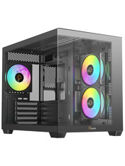 Корпус Ocypus Gamma C54 Tempered Glass Без БЖ Midi-Tower Midi-Tower Black (GAMMA-C54-BKD300XX-GL)