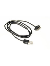 Кабель синхронізації PowerPlant Apple Dock Connector USB to Apple 30-pin 12W 1m Black (DV00DV4045B)