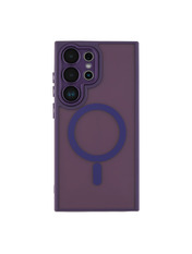 Чохол Magnetic Matte Camera Lens with Magsafe для Samsung Galaxy S25 5G Dark Purple