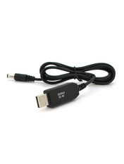 Кабель живлення Voltronic USB to DC 5.5*2.5mm 1m Black (KPFR/5-9)