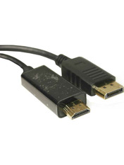 Кабель передачі відео PowerPlant v.1.4 HDMI to DisplayPort 1,8m Black