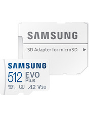 Карта пам'яті Samsung EVO Plus V2 microSDXC 512GB Class 10 UHS-I + SD-adapter (MB-MC512KA/RU)