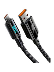 Кабель синхронізації Gelius GP-UCN008 USB to Type-C 30W 1,2m Black (99207)