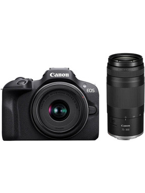 Фотоапарат бездзеркальний Canon EOS R100 RF-S 18-45 IS STM + RF 75-300 IS STM Black (6052C121)