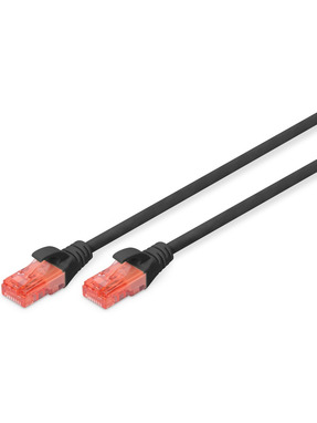 Мережевий патч-корд Digitus AWG 26/7 Cu LSZH Cat.6 UTP 0,5m Black (DK-1617-005/BL)