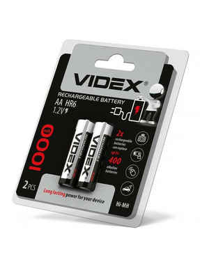 Акумуляторна батарейка Videx 23460 AA Ni-MH 1000mAh 2шт (23460)