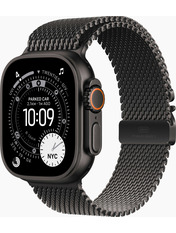 Смарт-годинник Apple Watch Ultra 3 Black 49mm Cellular Black Titanium Case with Black Titanium Milanese Loop S (MF1N4)