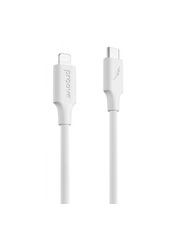 Кабель синхронізації Proove Striped Silicone Type-C to Lightning 27W 1m White (CCSS00002102)