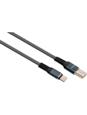 Кабель синхронізації Vinga  USB to Type-C Grey 12.5W 1m Grey (VCPDCTCFNB1GR)