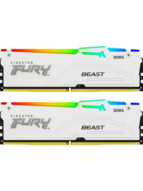 Оперативна пам’ять Kingston Fury Beast RGB EXPO White DDR5 32GB (kit 2*16GB) 6000MHz (KF560C36BWE2AK2-32)
