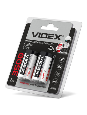 Акумуляторна батарейка Videx C Ni-MH 3500mAh 2шт (24475)