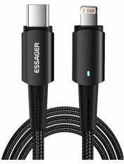 Кабель синхронізації Essager Sunset Type-C to Lightning Black Ні 1 20W 1m Black (EXCTL-CG01)