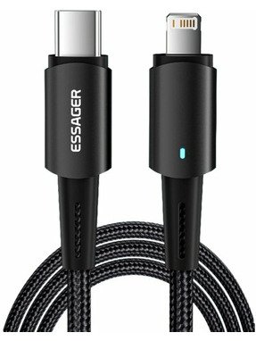 Кабель синхронізації Essager Sunset Type-C to Lightning 20W 1m Black (EXCTL-CG01)