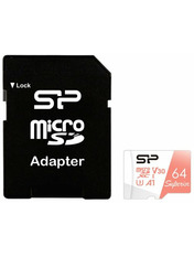 Карта пам'яті Silicon Power Superior microSDXC 64GB UHS-I U3 + SD-adapter