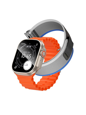 Смарт-годинник Hoco Y42 Ultra Gold Metal Case Neilon Band
