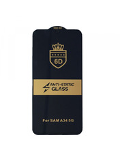 Захисне скло 5D Anti-static для Samsung Galaxy A34 A346 Black (OEM) глянсове OEM