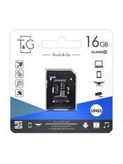 Карта пам'яті T&G microSDHC 16GB Class 10 UHS-I + SD-adapter (TG-16GBSD10U3-01) Так Class 10 UHS-I 16 ГБ
