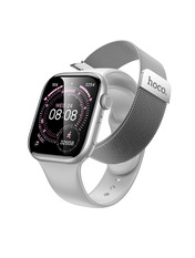 Смарт-годинник Hoco Y42 Silver Silver Plastic Case with Silver Milan Loop