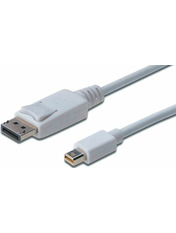 Кабель передачі відео Digitus Assmann AK-340102 Mini DisplayPort (M) to DisplayPort (M) 3m White (AK-340102-030-W)