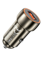 Автомобільний зарядний пристрій Hoco Z46 Blue Shield 18W Grey MicroUSB 1 USB-A +кабель MicroUSB Grey 1 USB-A