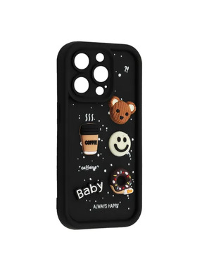 Чохол HAPPY Donut Case для Apple iPhone 16 Pro Max Black (6983710924)