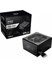 Блок живлення ASRock Pro ATX 120 мм 80 Plus Gold 750 активна Нет 750W 80 Plus Gold (PRO-750G) Black