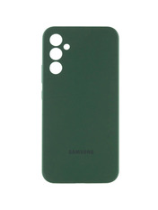Чохол Silicone Cover Full Camera with logo для Samsung Galaxy A56 5G Dark Green