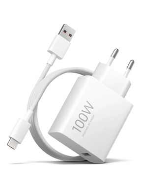 Мережевий зарядний пристрій Xiaomi Charging Combo (1 USB-A) 100W + кабель Type-C White (BHR095VEU)
