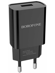 Мережевий зарядний пристрій Borofone BA20A Sharp Black MicroUSB (1 USB-A) 10,5W + кабель MicroUSB Black 10.5 1 USB-A
