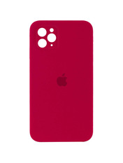 Чохол Silicone Case Square Full Camera для Apple iPhone 11 Pro Max Rose Red
