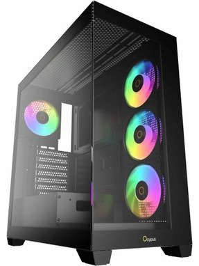 Корпус Ocypus Gamma C72 ARGB Midi-Tower Black (GAMMA-C72-BKD400XX-GL)