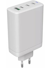 Мережевий зарядний пристрій Canyon OnCharge 140ACC GaN (1 USB-A + 3 USB-C) 140W White (CNS-CUW140ACC)