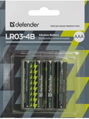Батарейка Defender AAA Alkaline 4шт (56002)