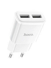 Мережевий зарядний пристрій Hoco C88A White Відсутній (2 USB-A) 12W White 12 2 USB-A