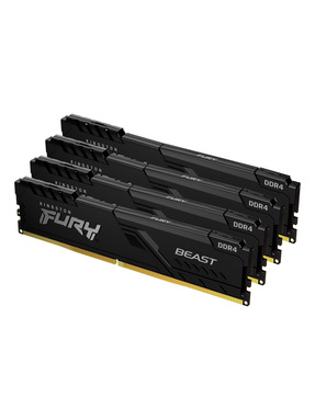 Оперативна пам’ять Kingston Fury Beast Black DDR4 128GB (kit 4*32GB) 3600MHz (KF436C18BBK4/128)