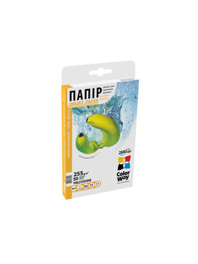 Папір Кольоровий ColorWay PNG255050A4 A4 50 арк., щільність 255 г/м2 ()