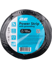 Мережевий фільтр 2E 2E-PC315M10 1/10m Black