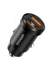 Автомобільний зарядний пристрій Essager Gyroscope Mini 30W 2 USB-A Black (ECC2A-TL01)