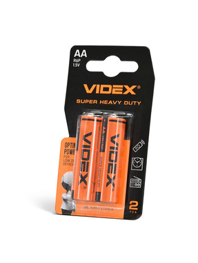 Батарейка Videx AA Carbon-Zinc 2шт (21158)