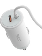 Автомобільний тримач Baseus CW01 Magnetic Wireless Charging Дифлектор White (SUCX040102)