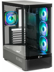 Корпус QUBE MASTERFORCE Midi-Tower Black (MASTERFORCE_GBNU3)