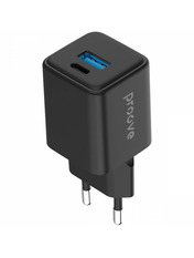 Мережевий зарядний пристрій Proove Pocket GaN 1 USB-A + 1 USB-C Black 30 (1 USB-A + 1 USB-C) 30W Black (WCPG30110001) Відсутній