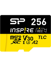Карта пам'яті Silicon Power Inspire 256 ГБ microSDXC 256GB Class 10 + SD-adapter (SP256GBSTXLA2V1NSP)