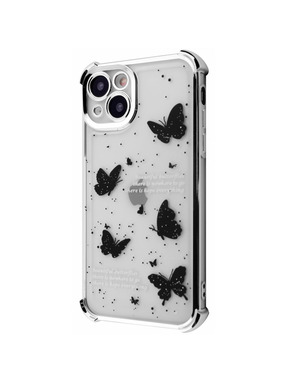 Чохол Wave Winkie для Apple iPhone 15 Silver/Butterfly (6948293701)