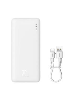 Павербанк Baseus Airpow 1xUSB-C + 1xUSB-A 20W 30000mAh White